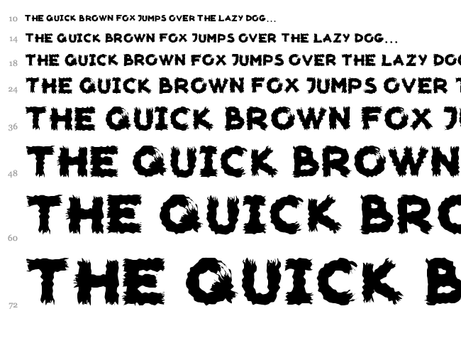 Woodcutter Carnage font waterfall